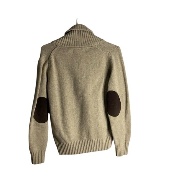 Zara Man Tan Shawl Collar Knit Sweater - Picture 9 of 9